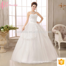 Graceful off-shoulder lace applique ball gown plus size wedding dress